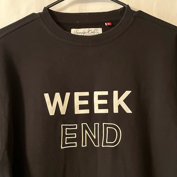 Weekend Black Crewneck Sweatshirt. Size L - Picture 7 of 10